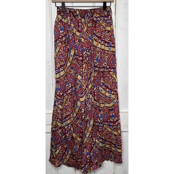 Christian Siriano Pants Womens S Floral Tropical Wide Leg Pull On Crop Palazzo - Picture 2 of 7